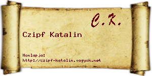 Czipf Katalin névjegykártya